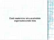 Eesti osalemine rahvusvaheliste organisatsioonide töös