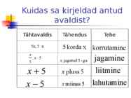 Lineaarvõrrand #3