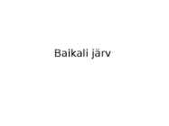 Baikali järv