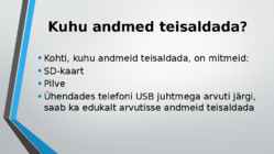 Androidi andmete haldamine #2