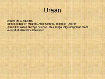 Planeetide kaaslased - ettekanne #11