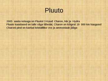 Planeetide kaaslased - ettekanne #14