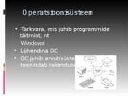 Operatsioonisüsteemid #2