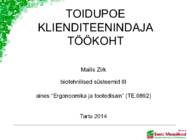 TOIDUPOE KLIENDITEENINDAJA TÖÖKOHT