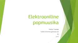 Elektrooniline popmuusika