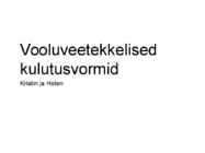 Vooluveetekkelised kulutusvormid