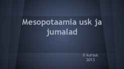 Mesopotaamia usk ja jumalad