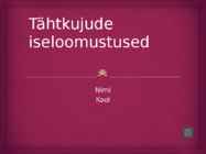 Tähtkujude iseloomustused