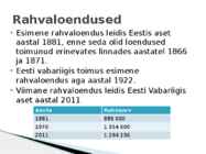 Eesti rahvaarv ja selle muutumine #4