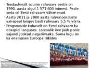 Eesti rahvaarv ja selle muutumine #6
