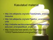 Taastuv ja taastumatu energia #17