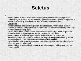Mononukleoos #2