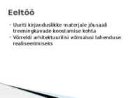 Jõusaali treeningkavade koostamise veebilahendus #7