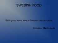 SWEDISH FOOD