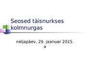 Seosed täisnurkses kolmnurgas