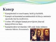 Uimastava toimega ained- nende üldine iseloomustus ja liigitus #14