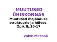 Muutused majanduse struktuuris ja hõives