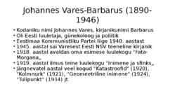1940ndate kirjanduse lühikokkuvõte #8