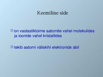 Keemiline side #2