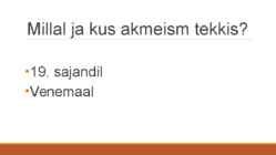 Akmeism #2