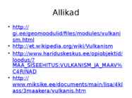 Vulkanismi ettekanne #15