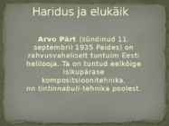 Arvo Pärt elulugu #3