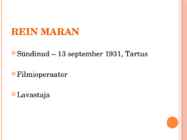 REIN MARAN #2