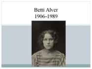 Betti Alver esitlus