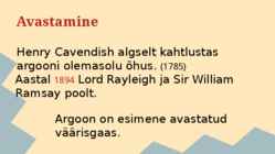 Argooni üldkirjeldus #4