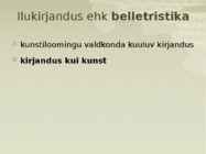 Kirjandus-Ilukirjandus #3
