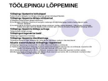 Töölepingu lõpetamine