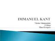 IMMANUEL KANT