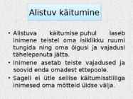 Käitumise defineerimine #4