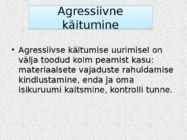 Käitumise defineerimine #8