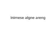 Inimese algne areng