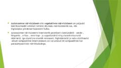 Autonoomne närvisüsteem #2