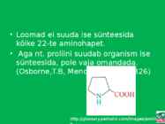 Aminohapete vajadused loomadel #3