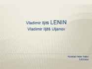 Vladimir Iljitš LENIN