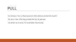 Phrasal verb PULL #2