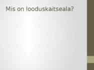 Tallinnas olevate looduskaitsealade kaardistamine #2