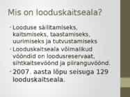 Tallinnas olevate looduskaitsealade kaardistamine #5