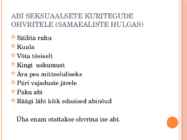 Samaealiste seksuaalsetest-kuritegudest #12