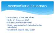 Veekonfliktid Ladina-Ameerikas #2