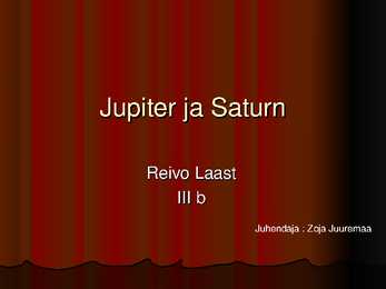 Saturn ja jupiter