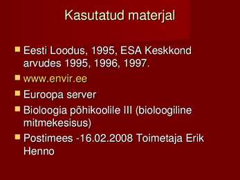 Bioloogilise mitmekesisuse vähenemine #13