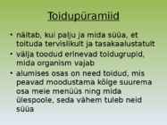 Tasakaalustatud toitumine #5