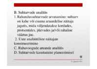 Finantssuhtarvud kaasajal #12