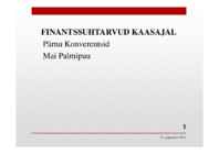 Finantssuhtarvud kaasajal