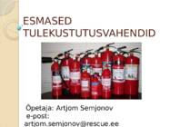 Esmased tulekustutusvahendid