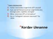 Energia vahendamine organismis #13